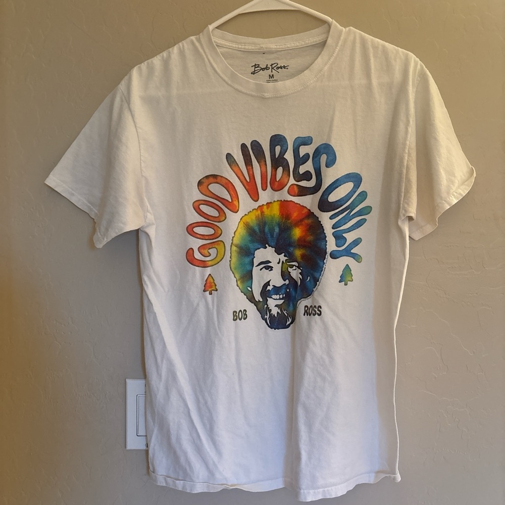 Vintage Rare Men’s “Good vibes only” Bob Ross tee shirt